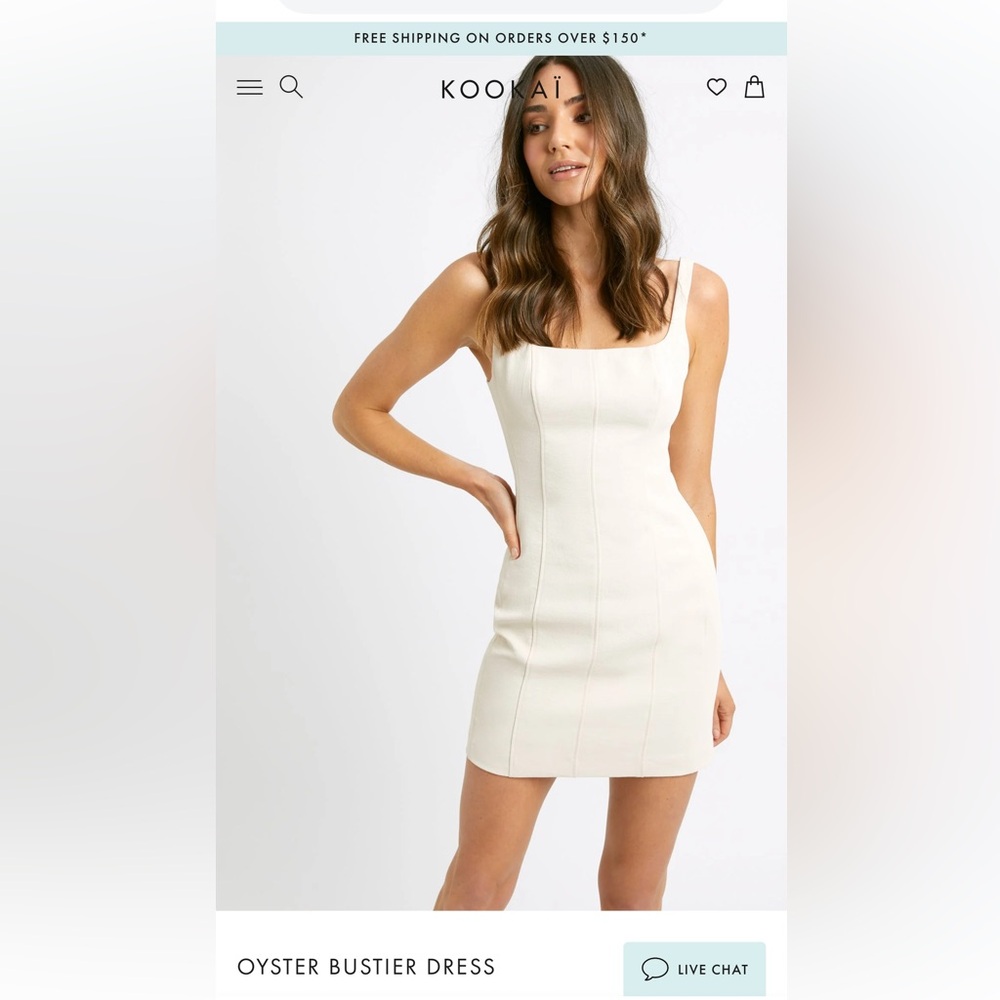 KOOKAÏ oyster bustier mini dress